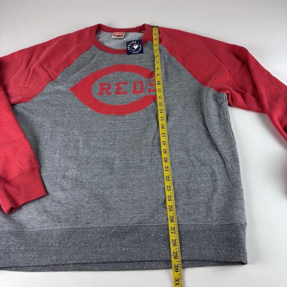 New Homage Cincinnati Reds Crewneck Pullover XL Red/Gray NWT Soft